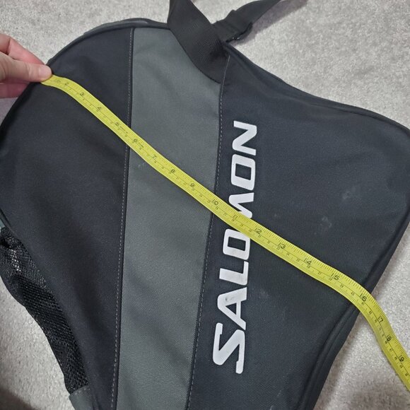 SALOMON Ski Boot Bag Carrying Case Zip Close Shoulder Strap Black Grey Unisex OS - Picture 14 of 14